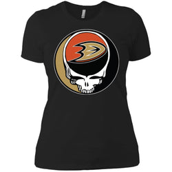 Anaheim Ducks Grateful Dead Steal Your Face Hockey Nhl Shirts Women Cotton T-Shirt