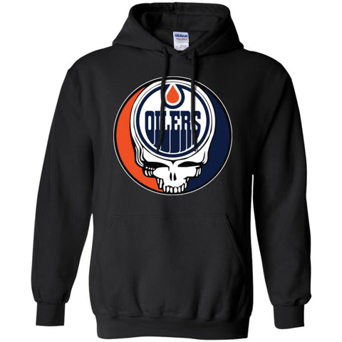 Edmonton Oilers Grateful Dead Steal Your Face Hockey Nhl Shirts Pullover Hoodie Sweatshirt Black / S Pullover Hoodie Sweatshirt - parenttees