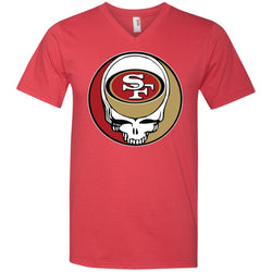 San Francisco 49ers Grateful Dead Steal Your Face Football Nfl Shirts Men V-Neck T-Shirt