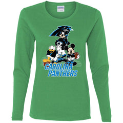 Mickey Mouse Carolina Panthers American Football Nfl Sports Shirt Women Long Sleeve Shirt Women Long Sleeve Shirt - parenttees