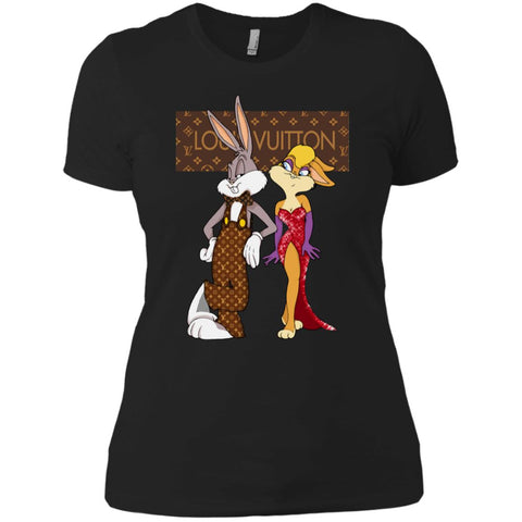 Louis Vuitton Rabbit Love Family T-shirt Women Cotton T-Shirt Black / X-Small Women Cotton T-Shirt - parenttees