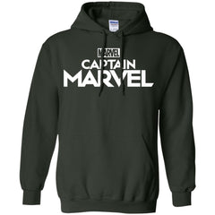 Marvel Captain Marvel Movie Logo White Pullover Hoodie Sweatshirt Pullover Hoodie Sweatshirt - parenttees