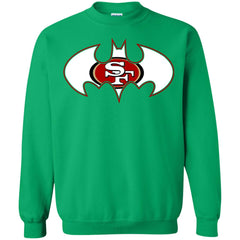 We Are The San Francisco 49ers Batman Nfl Mashup Crewneck Pullover Sweatshirt Crewneck Pullover Sweatshirt - parenttees