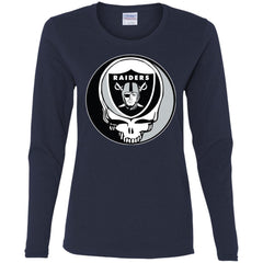 Oakland Raiders Grateful Dead Steal Your Face Football Nfl Shirts Women Long Sleeve Shirt Women Long Sleeve Shirt - parenttees