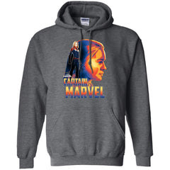 Captain Marvel Bold Sunset Portrait Pullover Hoodie Sweatshirt Pullover Hoodie Sweatshirt - parenttees