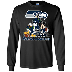 Mickey Mouse Seattle Seahawks American Football Nfl Sports Shirt Men Long Sleeve Shirt