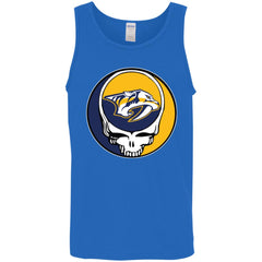 Nashville Predators Grateful Dead Steal Your Face Hockey Nhl Shirts Men Cotton Tank Men Cotton Tank - parenttees