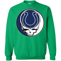 Indianapolis Colts Grateful Dead Steal Your Face Football Nfl Shirts Crewneck Pullover Sweatshirt Crewneck Pullover Sweatshirt - parenttees