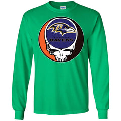 Baltimore Ravens Grateful Dead Steal Your Face Football Nfl Shirts Men Long Sleeve Shirt Men Long Sleeve Shirt - parenttees