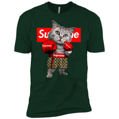 Supreme Boxing Cat Best Funny T-shirt Men Short Sleeve T-Shirt Men Short Sleeve T-Shirt - parenttees