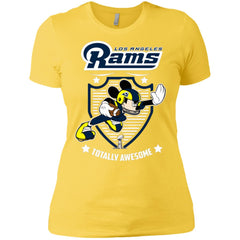 Nfl – Los Angeles Rams Totally Awesome Mickey Mouse Super Bowl 2019 Football Women Cotton T-Shirt Women Cotton T-Shirt - parenttees