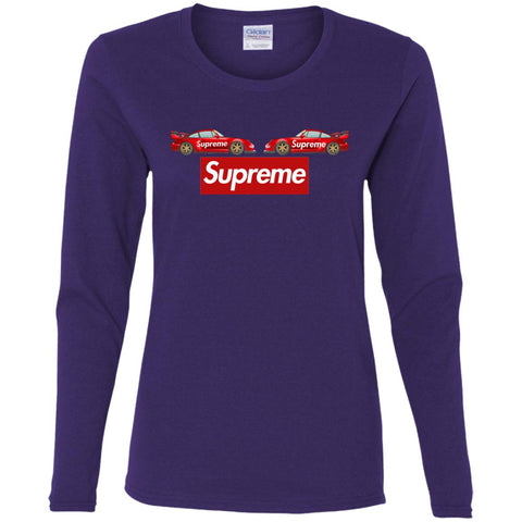 Best Supreme Car T-shirt Women Long Sleeve Shirt Purple / S Women Long Sleeve Shirt - parenttees