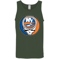 New York Islanders Grateful Dead Steal Your Face Hockey Nhl Shirts Men Cotton Tank Men Cotton Tank - parenttees