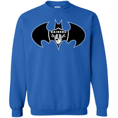 We Are The Oakland Raiders Batman Nfl Mashup Crewneck Pullover Sweatshirt Crewneck Pullover Sweatshirt - parenttees