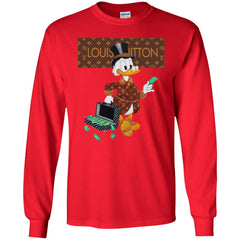 Louis Vuitton Donald Duck T-shirt Men Long Sleeve Shirt Men Long Sleeve Shirt - parenttees