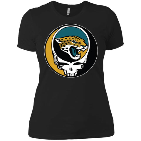 Jacksonville Jaguars Grateful Dead Steal Your Face Football Nfl Shirts Women Cotton T-Shirt Black / X-Small Women Cotton T-Shirt - parenttees