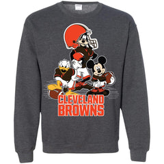 Mickey Mouse Cleveland Browns American Football Nfl Sports Shirt Crewneck Pullover Sweatshirt Crewneck Pullover Sweatshirt - parenttees