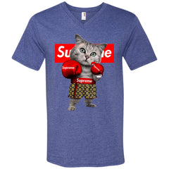 Supreme Boxing Cat Best Funny T-shirt Men V-Neck T-Shirt Men V-Neck T-Shirt - parenttees