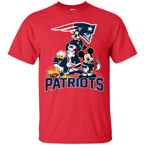 Mickey Mouse New England Patriots American Football Nfl Sports Shirt Men Cotton T-Shirt