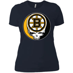 Boston Bruins Grateful Dead Steal Your Face Hockey Nhl Shirts Women Cotton T-Shirt Women Cotton T-Shirt - parenttees