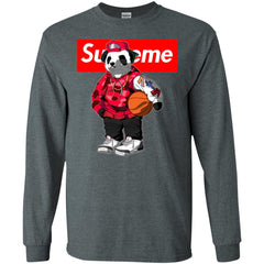 Supreme Bear Basketball T-shirt Men Long Sleeve Shirt Men Long Sleeve Shirt - parenttees