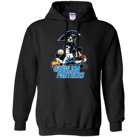 Mickey Mouse Carolina Panthers American Football Nfl Sports Shirt Pullover Hoodie Sweatshirt Black / S Pullover Hoodie Sweatshirt - parenttees