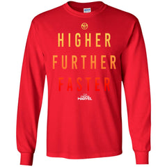 Marvel Captain Marvel Movie Higher Faster Men Long Sleeve Shirt Men Long Sleeve Shirt - parenttees