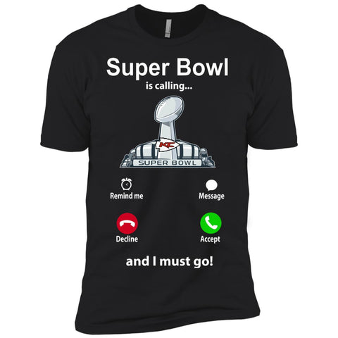 Nfl - Super Bowl Is Calling And I Must Go Kansas City Chiefs 2019 Football Men Short Sleeve T-Shirt Black / X-Small Men Short Sleeve T-Shirt - parenttees