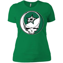 Dallas Stars Grateful Dead Steal Your Face Hockey Nhl Shirts Women Cotton T-Shirt Women Cotton T-Shirt - parenttees