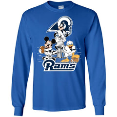 Nfl – Los Angeles Rams Donald Duck Goofy Mickey Mouse Super Bowl 2019 Football Men Long Sleeve Shirt Men Long Sleeve Shirt - parenttees