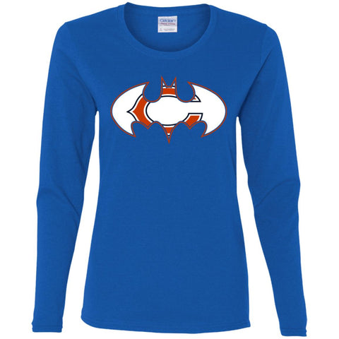 We Are The Chicago Bears Batman Nfl Mashup Women Long Sleeve Shirt Royal / S Women Long Sleeve Shirt - parenttees