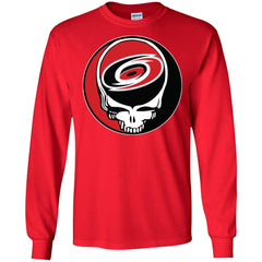 Carolina Hurricanes Grateful Dead Steal Your Face Hockey Nhl Shirts Men Long Sleeve Shirt Men Long Sleeve Shirt - parenttees