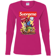 Supreme Mario Gaming T-shirt Women Long Sleeve Shirt Women Long Sleeve Shirt - parenttees