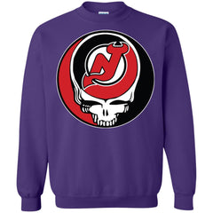 New Jersey Devils Grateful Dead Steal Your Face Hockey Nhl Shirts Crewneck Pullover Sweatshirt Crewneck Pullover Sweatshirt - parenttees