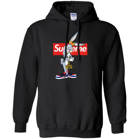 Supreme Rabbit Trending T-shirt Pullover Hoodie Sweatshirt Black / S Pullover Hoodie Sweatshirt - parenttees