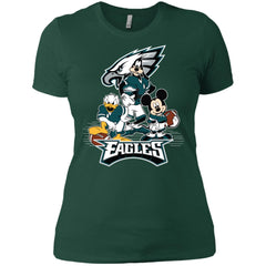 Mickey Mouse Philadelphia Eagle American Football Nfl Sports Shirt Women Cotton T-Shirt Women Cotton T-Shirt - parenttees