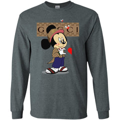 Couple Gucci Mickey Tshirt Valentine's Day Men Long Sleeve Shirt Men Long Sleeve Shirt - parenttees