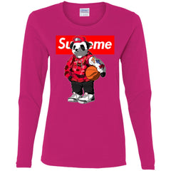 Supreme Bear Basketball T-shirt Women Long Sleeve Shirt Women Long Sleeve Shirt - parenttees