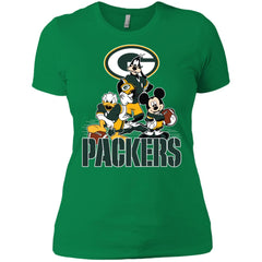 Mickey Mouse Green Bay Packer American Football Nfl Sports Shirt Women Cotton T-Shirt Women Cotton T-Shirt - parenttees