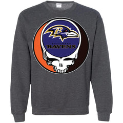 Baltimore Ravens Grateful Dead Steal Your Face Football Nfl Shirts Crewneck Pullover Sweatshirt Crewneck Pullover Sweatshirt - parenttees