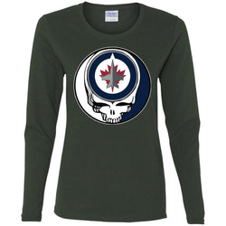 Winnipeg Jets Grateful Dead Steal Your Face Hockey Nhl Shirts Women Long Sleeve Shirt