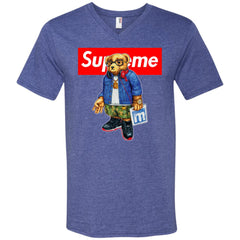 Supreme Bear Style Music T-shirt Men V-Neck T-Shirt Men V-Neck T-Shirt - parenttees