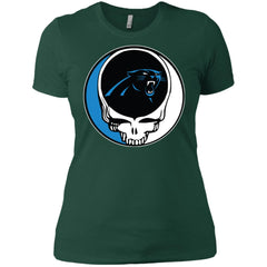 Carolina Panthers Grateful Dead Steal Your Face Football Nfl Shirts Women Cotton T-Shirt Women Cotton T-Shirt - parenttees