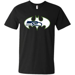 We Are The Seattle Seahawks Batman Nfl Mashup Men V-Neck T-Shirt