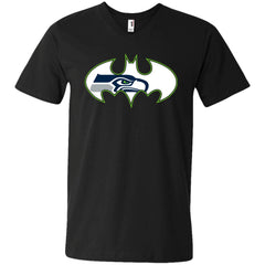 We Are The Seattle Seahawks Batman Nfl Mashup Men V-Neck T-Shirt Men V-Neck T-Shirt - parenttees