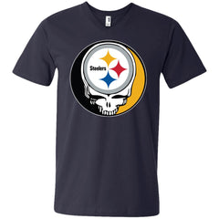 Pittsburgh Steelers Grateful Dead Steal Your Face Football Nfl Shirts Men V-Neck T-Shirt Men V-Neck T-Shirt - parenttees