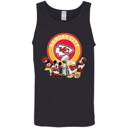 Nfl – Kansas City Chiefs Super Bowl 2019 Mickey Mouse Minnie Mouse Donald Duck Daisy Duck Football Men Cotton Tank