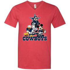 Mickey Mouse Dallas Cowboys American Football Nfl Sports Shirt Men V-Neck T-Shirt Men V-Neck T-Shirt - parenttees