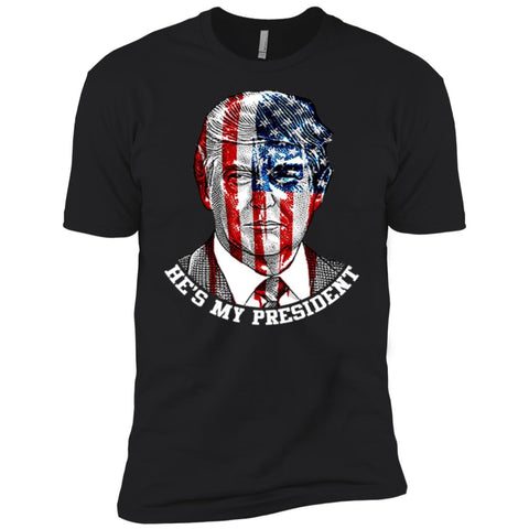 Donald Trump American Flag T-shirt Men Short Sleeve T-Shirt Black / X-Small Men Short Sleeve T-Shirt - parenttees