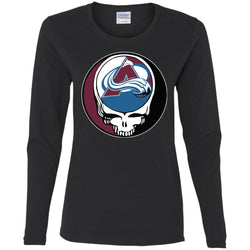 Colorado Avalanche Grateful Dead Steal Your Face Hockey Nhl Shirts Women Long Sleeve Shirt